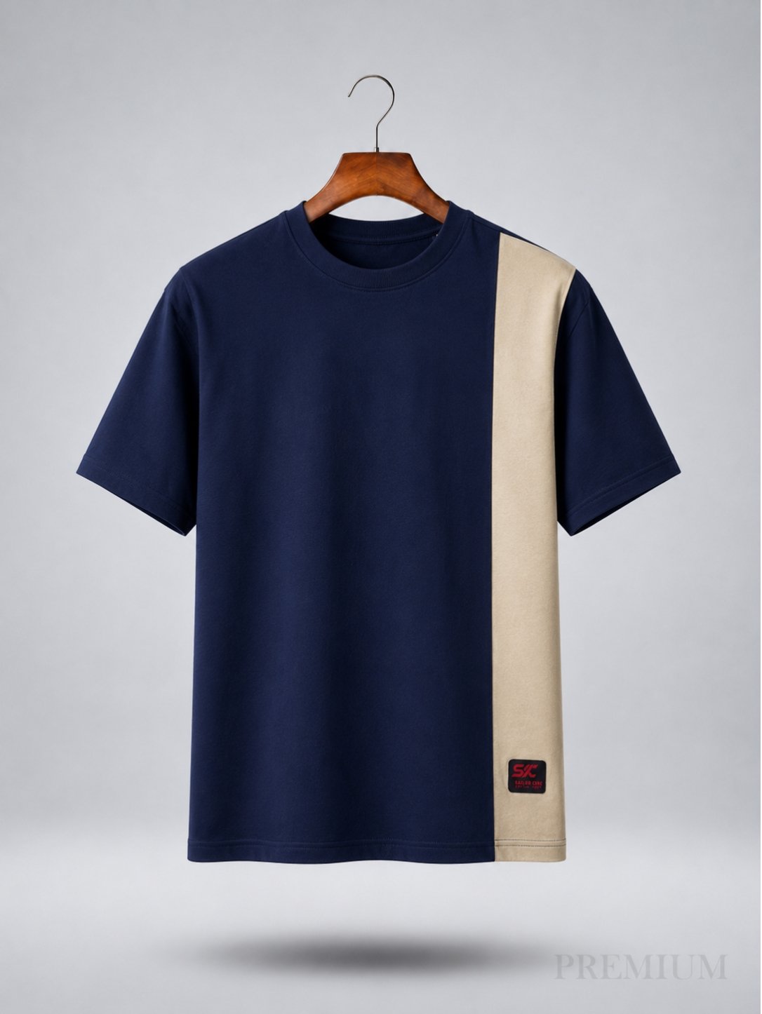 Premium Navy Cotton T-Shirt for Men