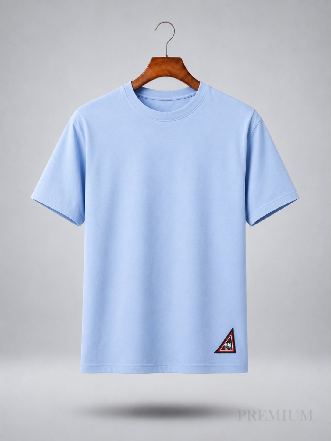 Premium Sky Blue Cotton T-Shirt for Men