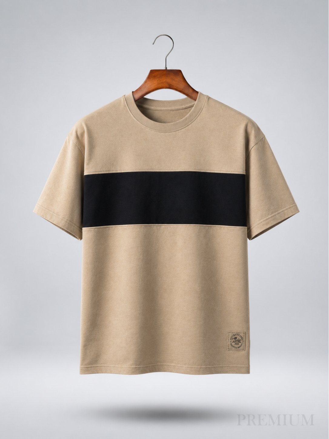 Premium Beige Cotton T-Shirt for Men